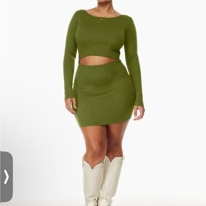 Wilfred Cutout Knit Longsleeve Mini Dress brand new